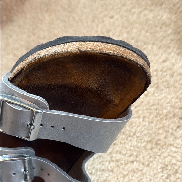 Women’s Birkenstock Silver Sandals - Picture 9 of 10